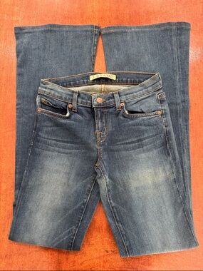 J Brand “Babe” Low Rise Skinny Flare Jeans in Tawny